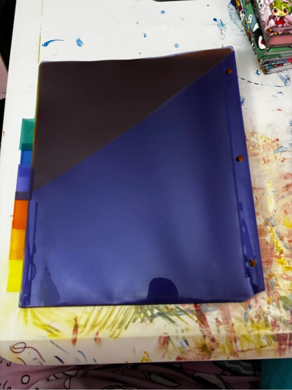 Set of Colorful Transparent Dividers for Binders - 6 colors